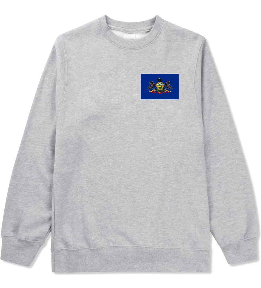 Pennsylvania State Flag PA Chest Mens Crewneck Sweatshirt