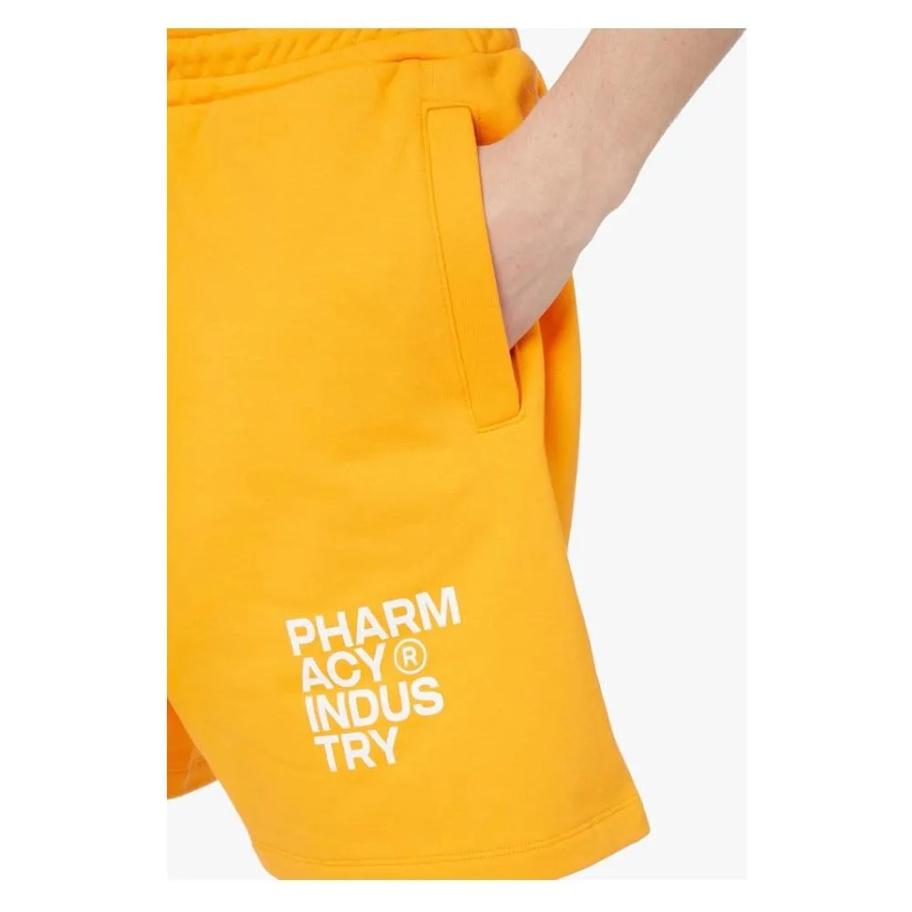 Pharmacy Industry Chic Orange Cotton Trousers with Logo Detail