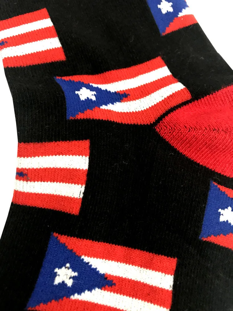 Puerto Rico Flag Mens Crew Socks