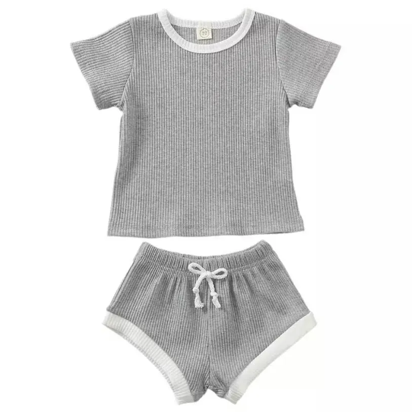 Ribbed Shorts & Tee Set