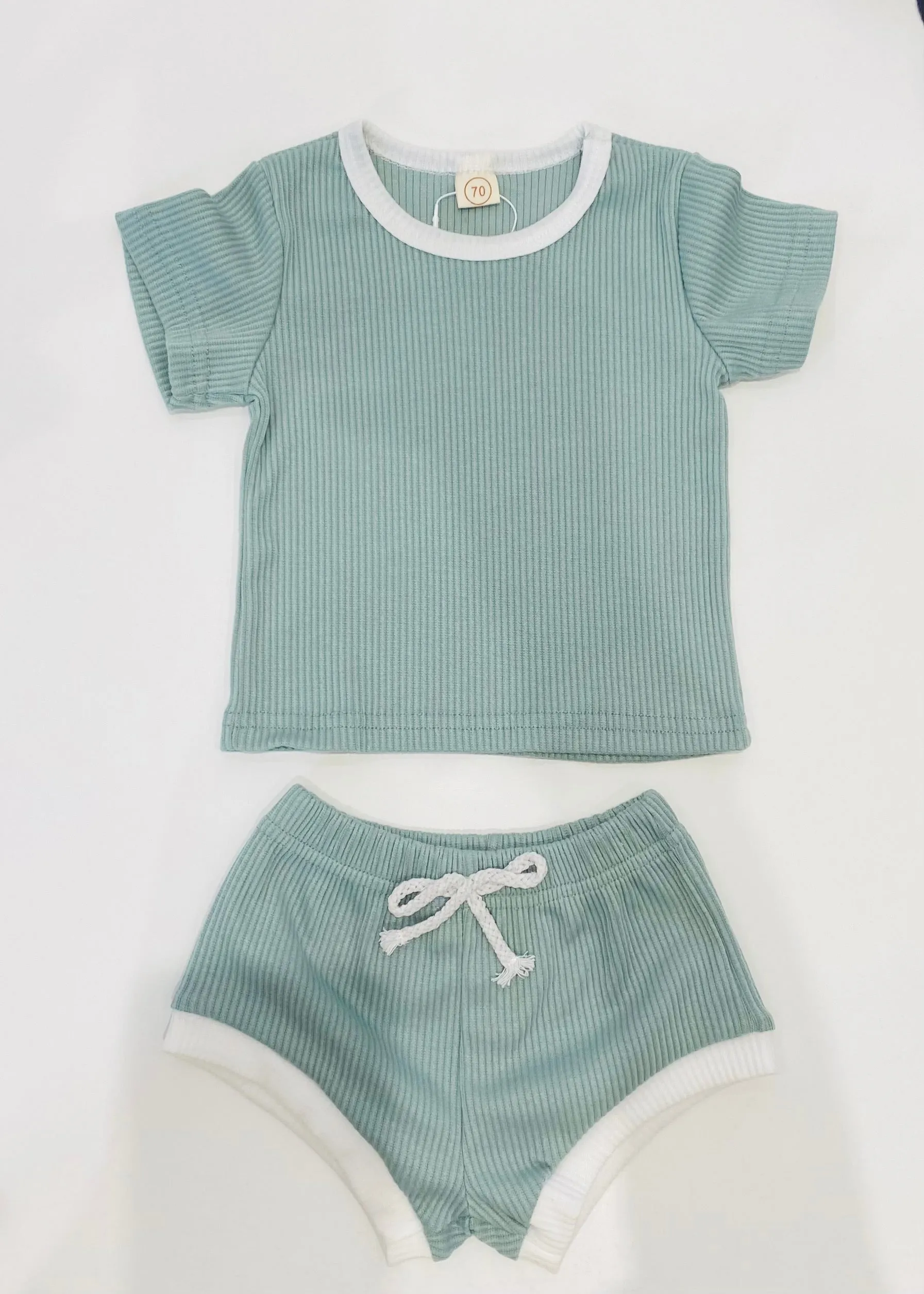 Ribbed Shorts & Tee Set