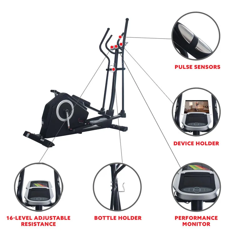 Sunny Health & Fitness Programmable Cardio Elliptical Trainer - SF-E3890