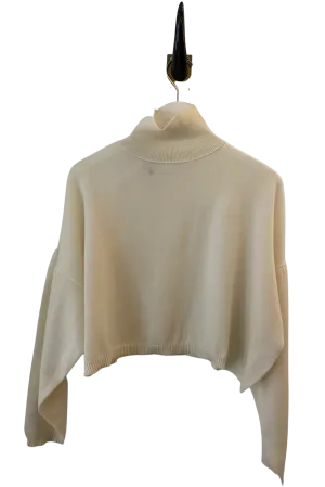 Swing Mock Neck Sweater in Creme