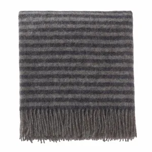 Visby Wool Blanket [Dark blue/Grey melange]