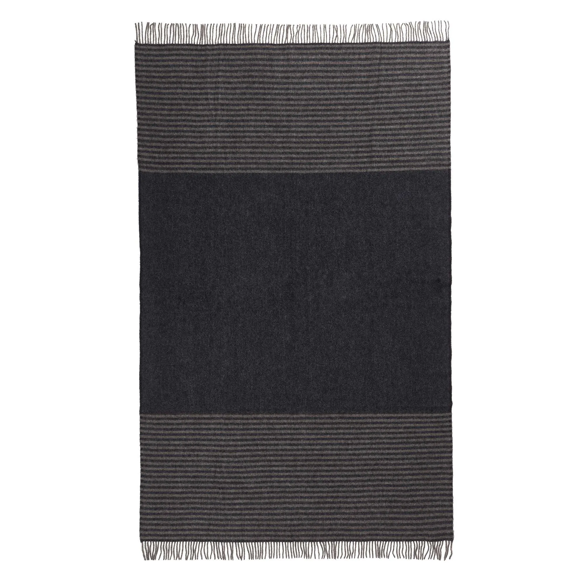 Visby Wool Blanket [Dark blue/Grey melange]