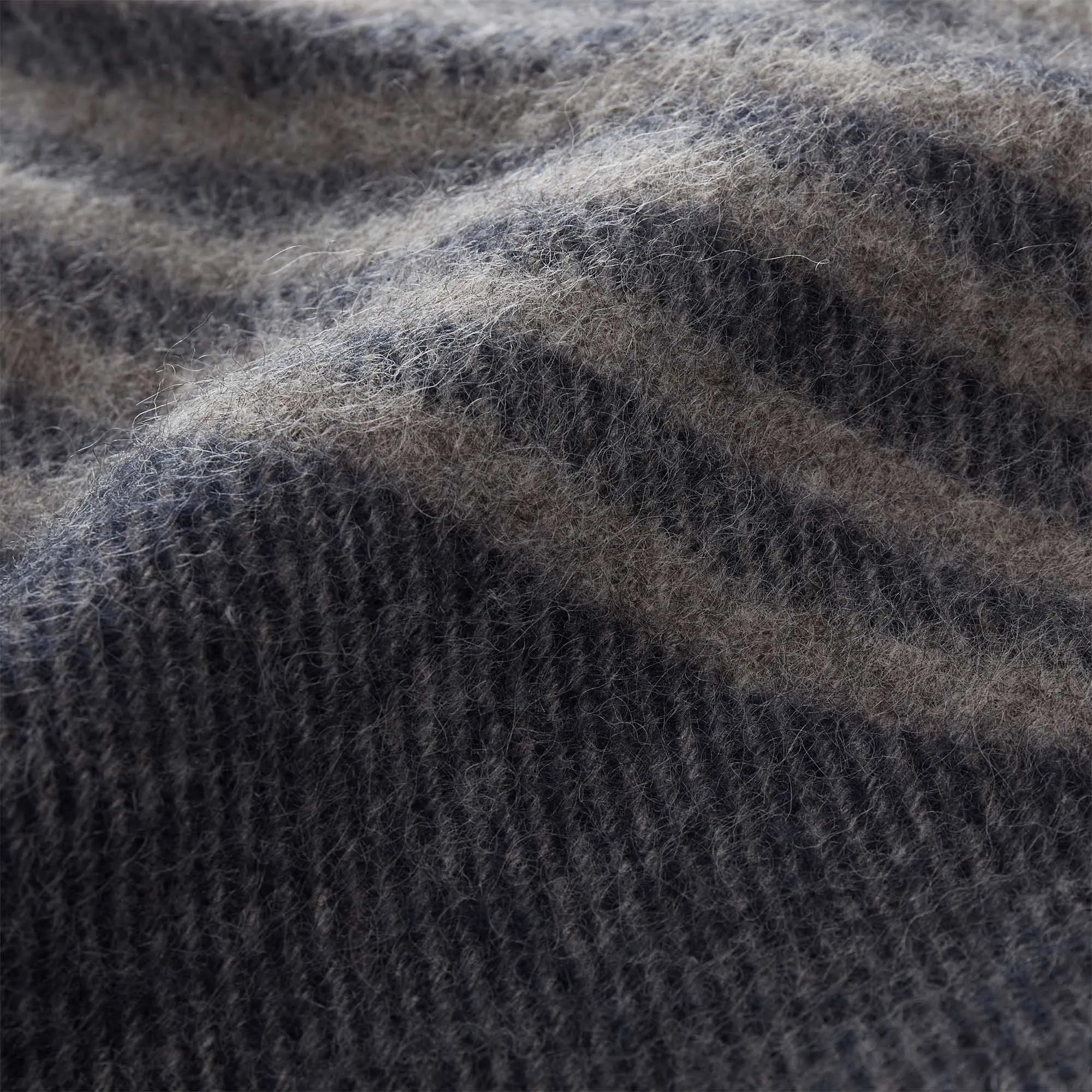 Visby Wool Blanket [Dark blue/Grey melange]