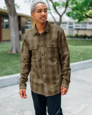 Volcom Shadowstone Flannel Long Sleeve Shirt - DARK EARTH