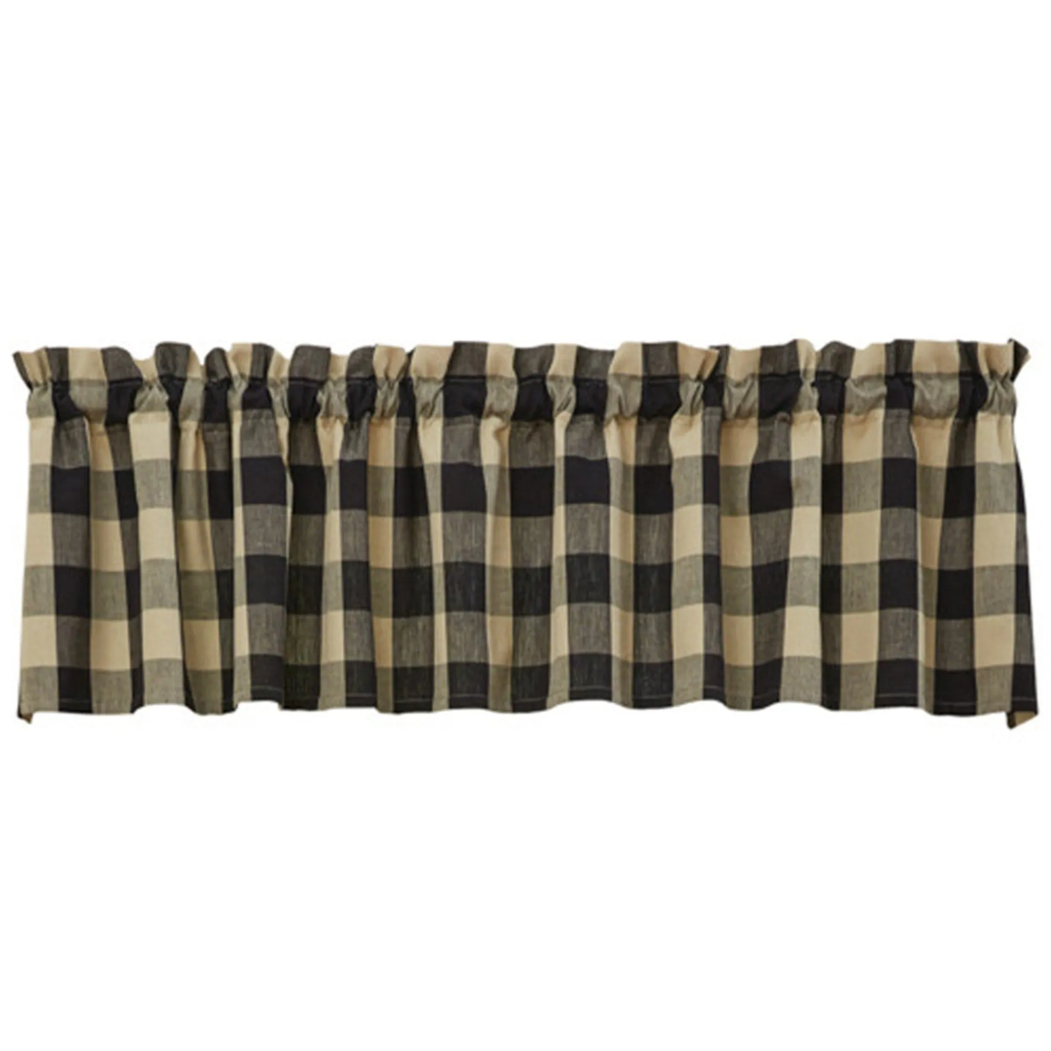 Wicklow Check Black & Tan Valance