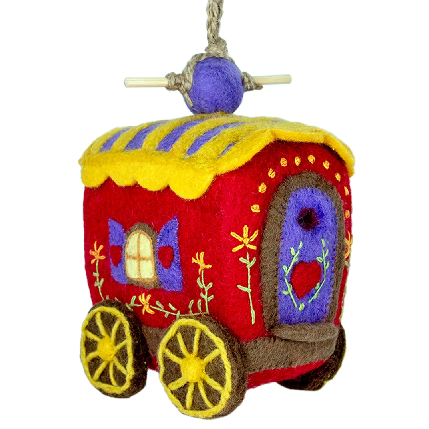 Wild Woolies Felt Birdhouse Gypsy Wagon Wild Woolies